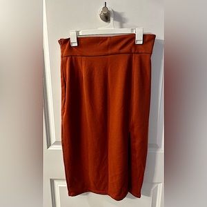 SHEIN Pencil Skirt Split Thigh - Rust - L